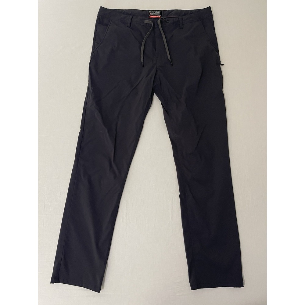 686 Everywhere Pants Mens 38x34 Black Slim Fit Stretch Shell Outdoor Drawstring